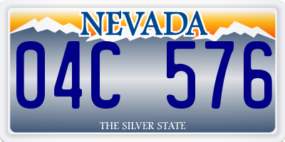 NV license plate 04C576