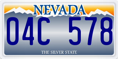 NV license plate 04C578