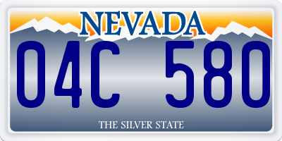 NV license plate 04C580