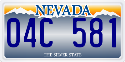 NV license plate 04C581