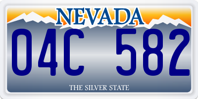 NV license plate 04C582