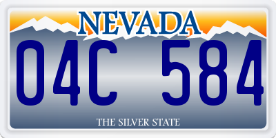 NV license plate 04C584