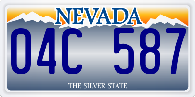 NV license plate 04C587