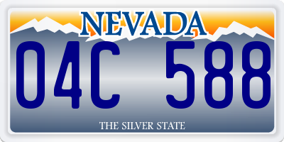 NV license plate 04C588