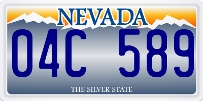 NV license plate 04C589