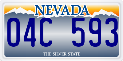 NV license plate 04C593