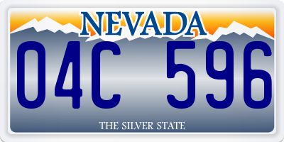NV license plate 04C596