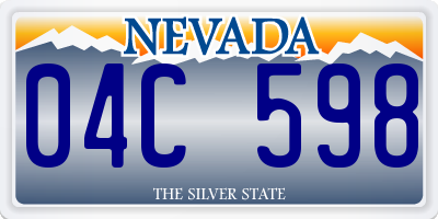 NV license plate 04C598