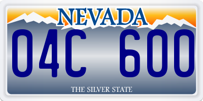 NV license plate 04C600