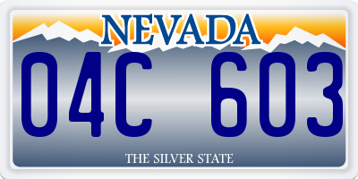 NV license plate 04C603