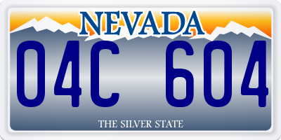 NV license plate 04C604