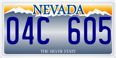 NV license plate 04C605