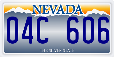 NV license plate 04C606