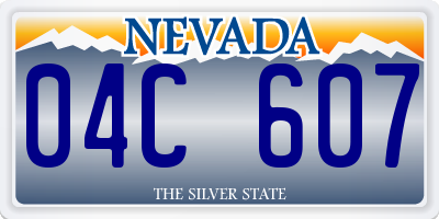 NV license plate 04C607