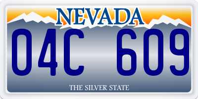 NV license plate 04C609