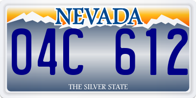 NV license plate 04C612