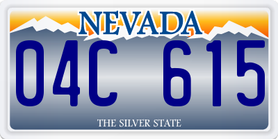 NV license plate 04C615