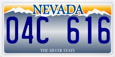 NV license plate 04C616
