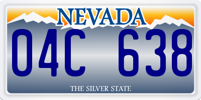 NV license plate 04C638