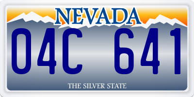 NV license plate 04C641