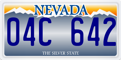 NV license plate 04C642