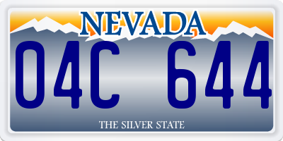 NV license plate 04C644