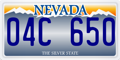 NV license plate 04C650