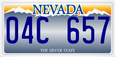 NV license plate 04C657