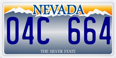 NV license plate 04C664