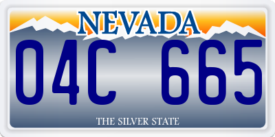 NV license plate 04C665