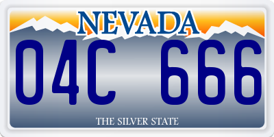 NV license plate 04C666