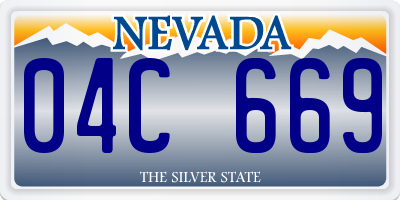 NV license plate 04C669