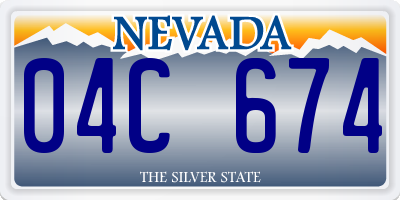 NV license plate 04C674