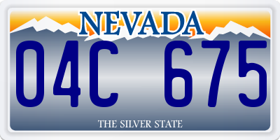 NV license plate 04C675