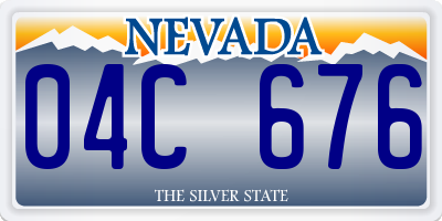 NV license plate 04C676