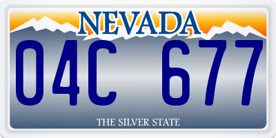 NV license plate 04C677