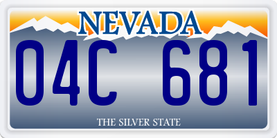 NV license plate 04C681