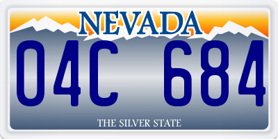 NV license plate 04C684