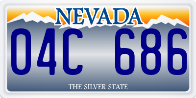 NV license plate 04C686