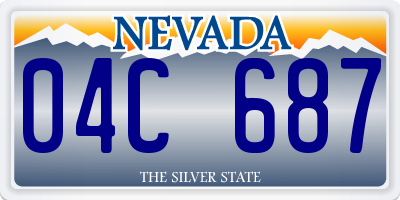 NV license plate 04C687