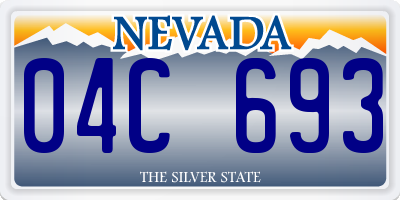 NV license plate 04C693