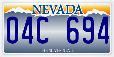 NV license plate 04C694