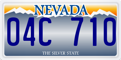 NV license plate 04C710