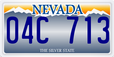 NV license plate 04C713