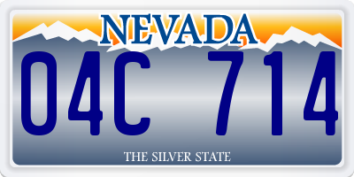 NV license plate 04C714