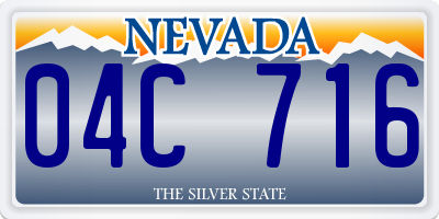 NV license plate 04C716