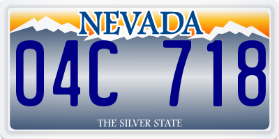 NV license plate 04C718
