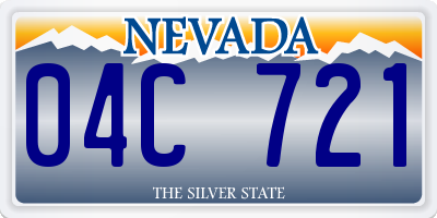 NV license plate 04C721