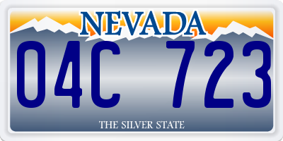 NV license plate 04C723