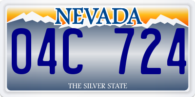NV license plate 04C724